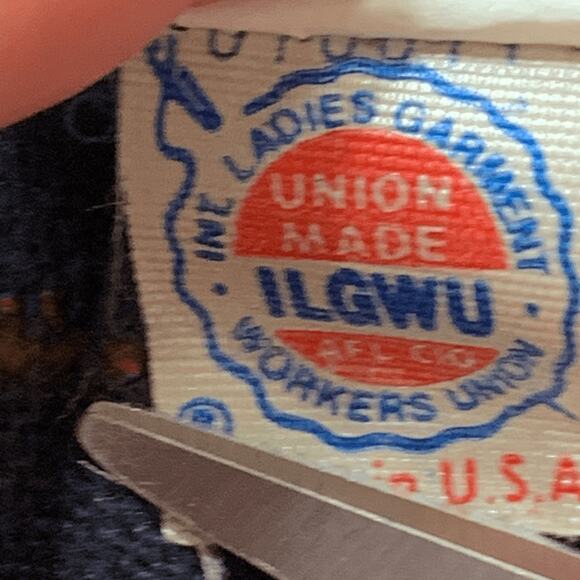 Vintage 70s Striped Blue Multicolor Midi Skirt Fashion Conspiracy Button Front - Picture 11 of 12